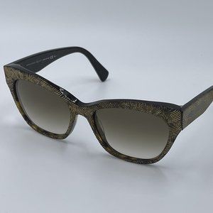 Sale! ALEXANDER MCQUEEN AMQ4261 Gold/Brown Sunglasses